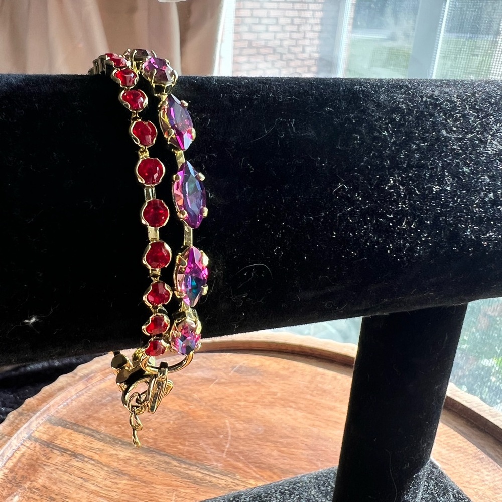 Sorrelli Double Row Crystal Bracelet - Picture 2 of 4